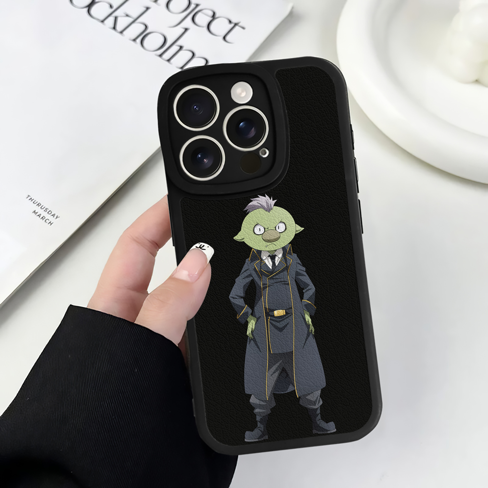 （画像用） 転スラ Regarding Reincarnated to Slime 【iPhone 16シリーズ対応】シリコンスマホケース（レザー調） 材質：シリコン